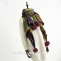 100% акриловый женский зимний вязаный шарф